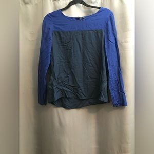 Tommy Hilfiger blue shades long sleeve blouse size S